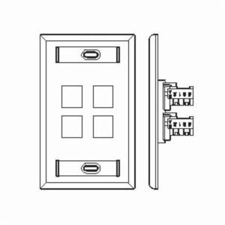 LEVITON Number of Gangs: 1 High-Impact Plastic, Grey 42080-2GS